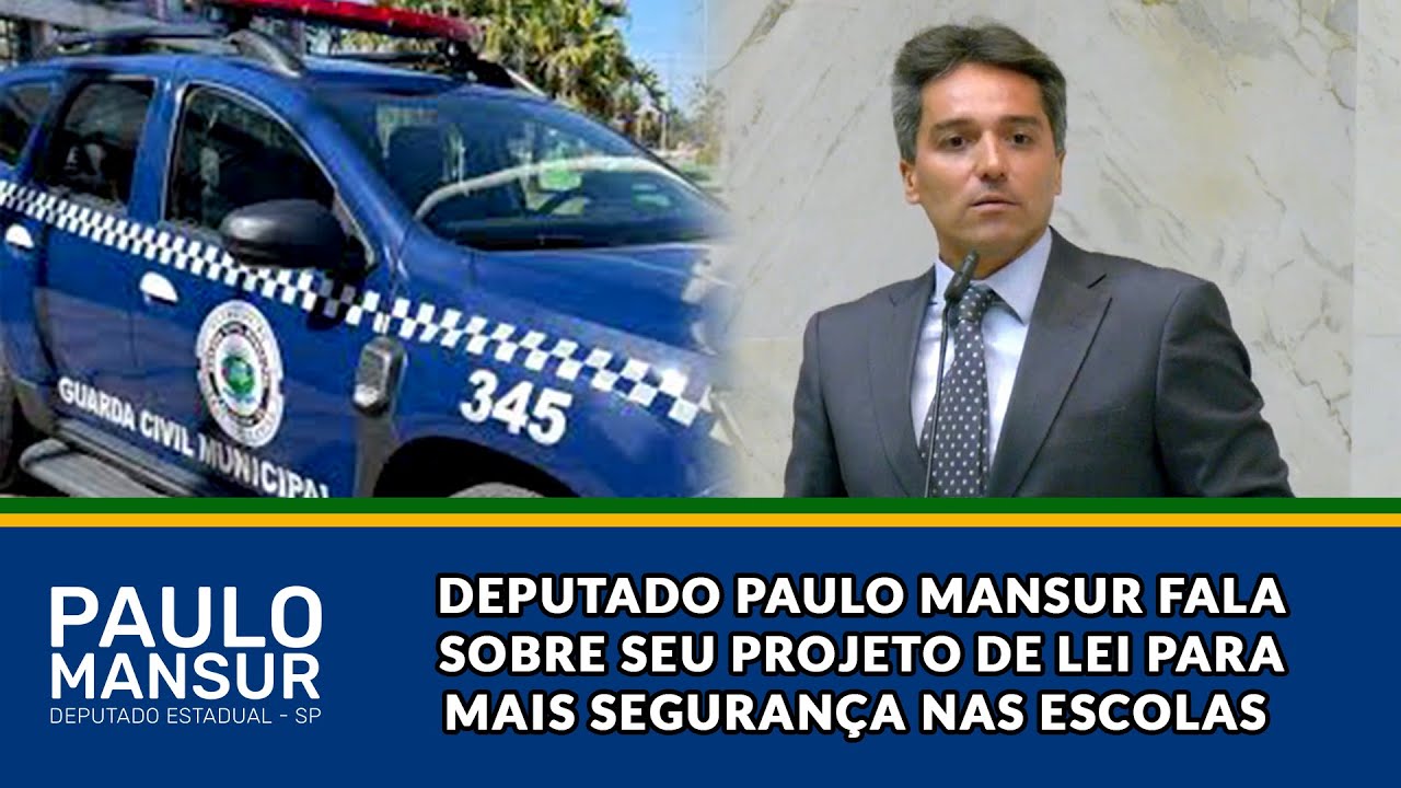 Deputado Paulo Mansur fala sobre seu projeto de lei para mais segurança nas escolas